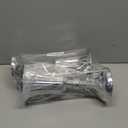 2PCS Silver Metal Flower Trumpet Stripe Vases Crystal Table Centerpieces Artificial Flower Arrangements for Anniversary Celebration/Wedding/Party/Birthday Event Aisle Home Decor