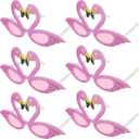 Weewooday Flamingo Sunglasses Party Decorations Summer Glittered Glasses Hawaiian Tropical Photo Props for Adults