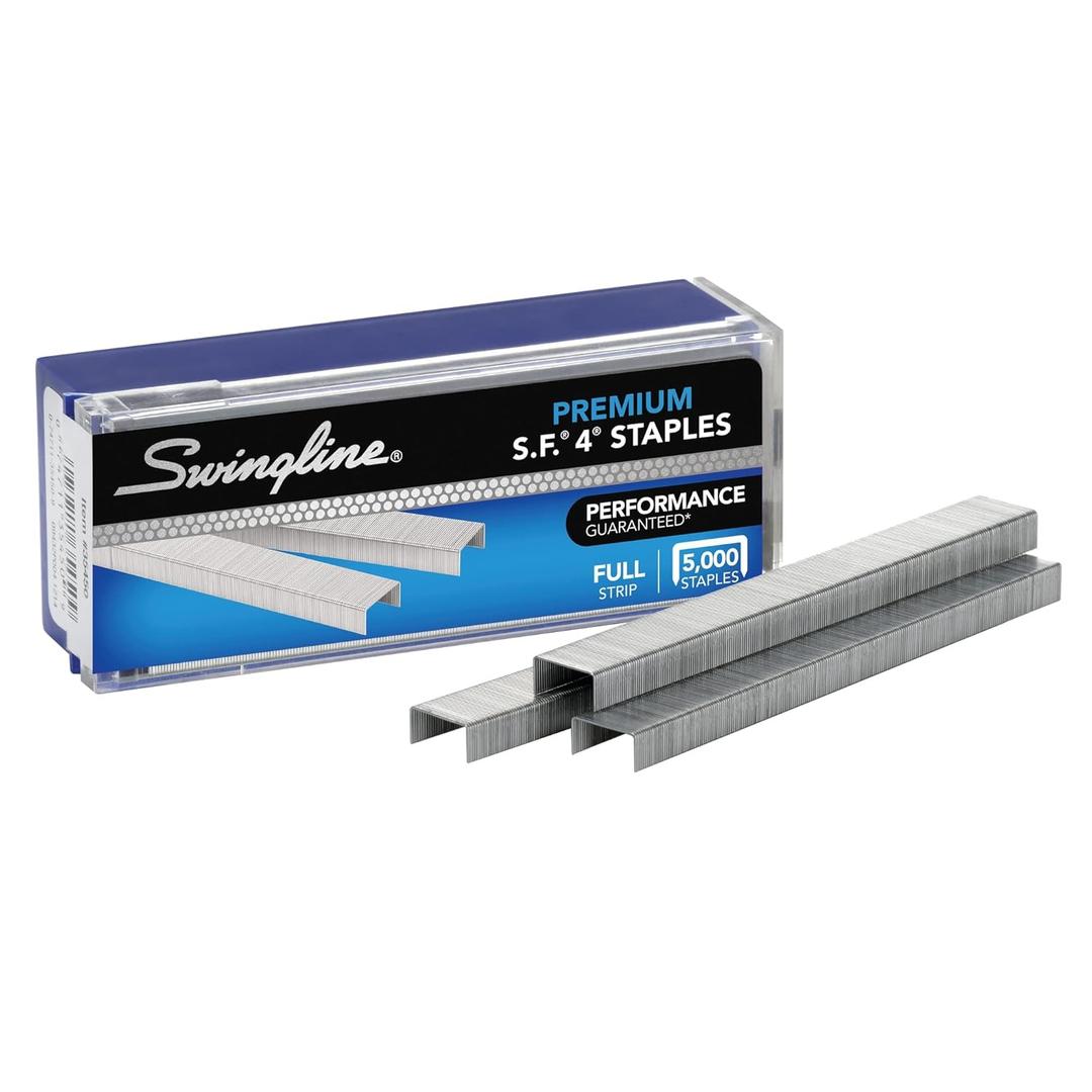 Swingline S.F. 4 Premium Staples for Desktop Staplers, 1/4" Length, 210/Strip, 5000/Box (35450)