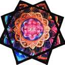 Flowstar Beginners Flow Star Spinning Cloth Easy to Rotate Sided Print Double Stitched Flow Toy Dapo Star Mandala Meditation (Style-15)