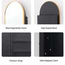 Gold Metal Medicine Cabinet Arched-Design, 16x26