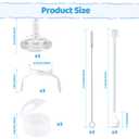 Straw Cup Conversion Kit for Philips Avent Anti-Colic Baby Bottles,Toddler Transition Kit with 3 Soft Straw Nipple,3Pack Bottle Handles,3 Pack Weighted Straw,3 Pack Cleaning Brush (Model 2)