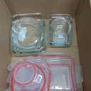 Pyrex Freshlock (7-Pack) Glass Food Storage Containers Set, (1, 2, 4 Cups) Airtight & Leakproof Plastic Locking Lids BPA-Free, Meal Prep Containers Set, Freezer Dishwasher Microwave Safe