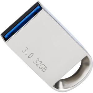 32GB USB 3.0 Flash Drive, USB Memory Stick, Portable Thumb Drive with Keyhole, Suitable for Laptops/Computers (1 Silvery)
