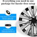 Hubcaps Wheel Cover for 2020-2024 Model Y 19 inch 4PCS ABS Rim Protect Wheel Covers Replacement Compatible with Model Y Accessories(Black Sliver)