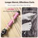 ORYNNE 1.25 Inch Curling Wand for Long Hair, Extra Long Barrel Ceramic Hair Wands, 7 Adjustable Heats, 110-240V Dual Voltage Thick Wand Curling Iron, 60 Minutes Auto Shut Off