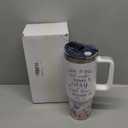 Christian Gifts for Women 40oz Faith Prayer Tumbler with Handle and Straws, Stainless Steel Insulated Travel Coffee Mugs, Leak-Proof, Inspiring Religion Birthday Biblical Pastor Appreciation Gifts Cup