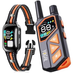2-in-1 Dog Shock Collar with Remote Control and Automatic Bark Mode - Electric Training Smart Anti Barking Collars for Small Medium Large Dogs E-Collar 3300FT (5-150Lbs) IPX7 Waterproof