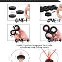 Cevioce Fidget Toys Adults,12 Pcs Magnetic Rings Silicone Spiky Sensory Rings,Fidget Magnetic Spinner Ring for Teens Boys Coolest Texture Autism Stress Relief Toy Birthday Gifts Classroom Prizes Kids