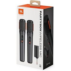 JBL PartyBox JBLPBWIRELESSMIC 2.4GHz Wireless Digital Wireless Microphone Dynamic Unidirectional Microphone Effective Distance up to 30m Black