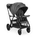 Joovy Caboose RS Sit & Stand Double Stroller for Children Up to 55 lb. with All-Terrain Wheels, UPF50+ Sun Canopy & Magnetic 5-Point Safety Harnesses, Jet