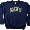 SDI NCAA mens 50/50 Blended 8 Oz. Crewneck Sweatshirt (Small, Navy)