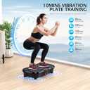 Vibration Plate Exercise Machine, Lymphatic Drainage Machine for Weight Loss, Lymphatic Drainage & Muscle Recovery, Multiple Speeds with Bluetooth & Remote, Max User Weight 330lbs (Pure Black)
