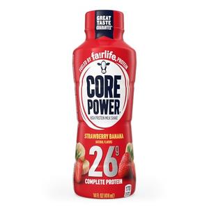 Core Power High Protein (26g) Shake, Strawberry Banana, 14 fl oz, 12 Piece, BB 08/21/26