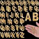 72 Pcs Rhinestone Letter Stickers - Crystal Alphabet A-Z & Number 0-9 Self-Adhesive Letter Patches Bling Glitter Stickers for Clothing Craft Decor (Gold)