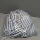 Breathable, Brushed Microfiber Wrinkle Resistant 3 Piece Bed Sheet Set with 14-Inch Deep Pockets, Twin, Dusty Blue Pinstripe, Printed