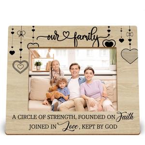 Family 4x6 Picture Frame, Family Reunion Gifts for Christmas Photo Frame, Gifts for Families Members Wooden Photo Picture Frames