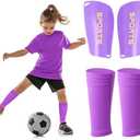 Syhood Soccer Shin Guards for Kids Youth Teens Adults Shin Pads and Sock Sleeves for 3-15 Years Old Children Boys Girls Protection Gear EVA Cushion Protection for Soccer Football Game