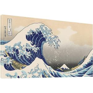 The Great Wave off Kanagawa Framed Famous Canvas Wall Art Sea Waves Picture Painting Print Poster for Office Bedroom Bathroom Living Room Home Decor -20"x40"
