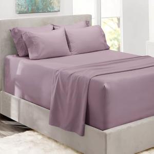Home Reflections Decor Extra Deep Pocketb King Sheets Sets Deep - 6 Piece  Dusty Purple King