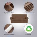 Sofa Cover Stretching Skid,1 Cushion Cover, Brown
