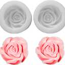 2-Pack Rose Silicone Mold: Versatile for Candle, Cake, Soap & Aromatherapy Creations