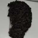 Clip in Hair Extensions, FLUFYMOOZ 4PC 100 Pure Protein Silk Hair Extensions Long Soft Natural Hairpiece 20 Inch Curly Hair Extension for Women (Dark Chocolate Brown)