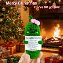 2 x Handmade Crochet Merry Christmas Pickle Gift,Funny Festival Wishes Pickle Ornament with Encouragement Cards, Cute Knitted Crochet Dolls for Friends and Family