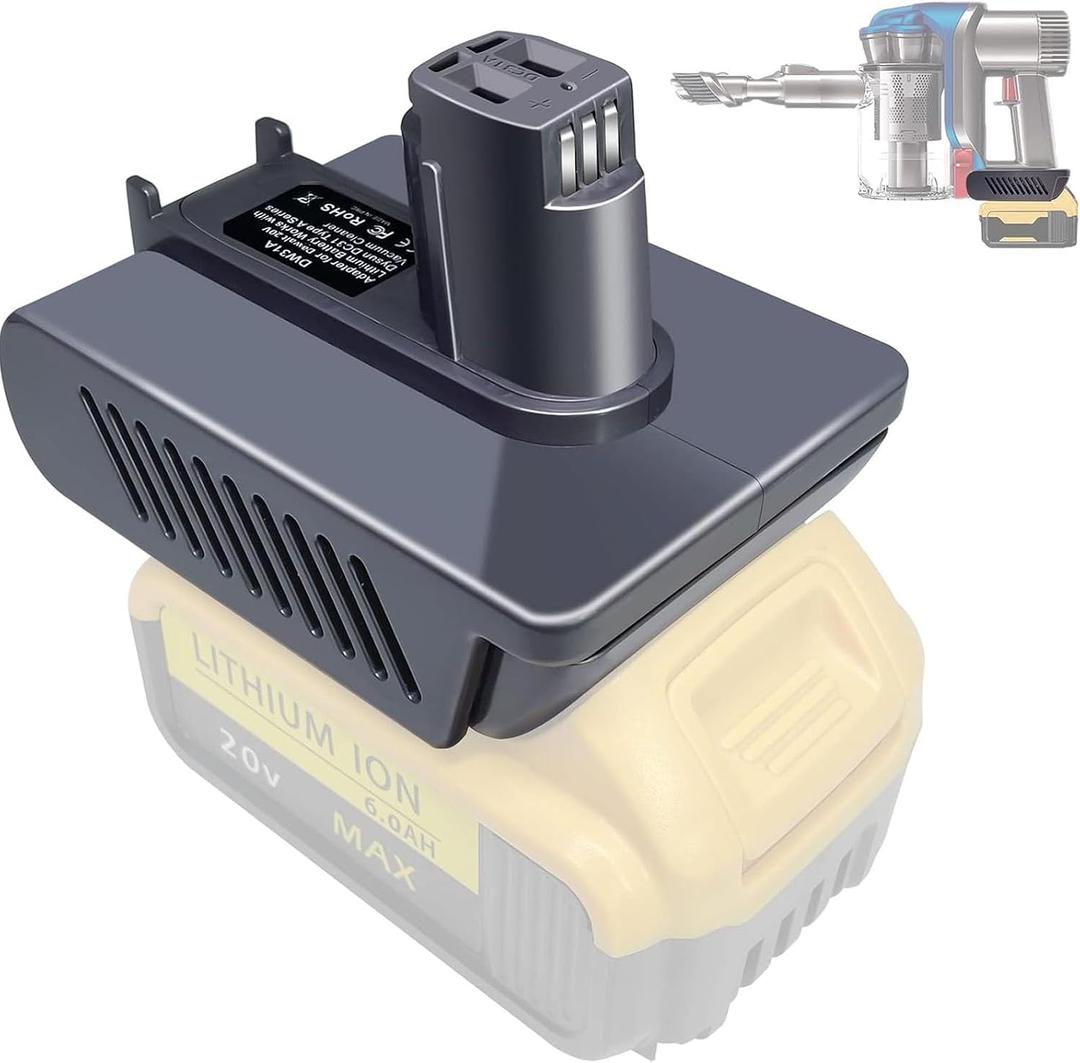 TPDL DW31A Battery Adapter for Dyson Type A DC31 DC35 DC34 DC45 Vacuum Cleaner, Adapter Convert for Dewalt 20V Lithium to Dyson Type A 22.2V Battery (Not for Type B)