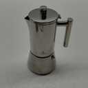 Stovetop Espresso Maker, 6Cup 10 oz Moka Pot, Stainless Steel Cuban and Italian Coffee Maker for Cafetera Cubana, Greca De Cafe Induction Stovetop Compatible, Coffee Gift for Home Travel (Silver)