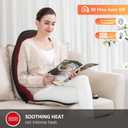 Snailax Massage Seat Cushion - Back Massager with Heat, 6 Vibration Massage Nodes & 2 Heat Levels, Massage Chair Pad for Home Office ChairBlack