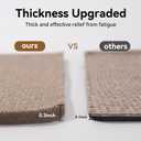 Kitchen Runner Rugs Non Slip Washable, Linen-Like 0.3" Thick Cushioned Absorbent Kitchen Mats for Floor, Mild Anti-Fatigue Long Sink Floor Mat Laundry Standing Mat, Easy Clean, Brown 17"x59"