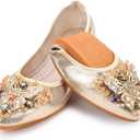 KUNWFNIX Women Ballet Flats Rhinestone Wedding Ballerina Shoes Foldable Sparkly Comfort Slip on Flat Shoes, 6