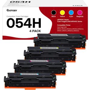 Compatible Toner Cartridge Replacement for Canon 054 054H CRG-054 to use with Canon Color ImageClass LBP622Cdw MF642Cdw MF643Cdw MF644Cdw MF640C Printer (Black, Cyan, Magenta, Yellow)