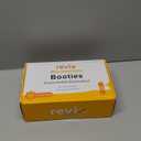 REVIX Microwavable Booties for Cold Feet Moist Heat Therapy, Heated Slippers Women & Men for Soothing Cold Foot, Microwavable Foot Warmers, Non-Slip Sole & Adjustable Fit, Navy S