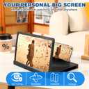 Big Screen Phone Magnifier,Screen Magnifier for Cell Phone,HD Screen Expander for Movies and Videos, Portable Magnifying Screen for Travel,Screen Magnifier Compatible with All Phones (10in, Black)