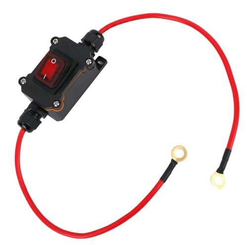 DC 12V Inline Cord Switch, DPST Dual Side Wiring Waterproof IP65 25A 12 Volt On/Off Power in Line Switch with 10AWG Copper Cable for ATV Battery Disconnect Automotive Marine Outdoor Light RV & DIY