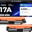 17A Black Toner Cartridge 2-Pack with chip High Yield Replacement for HP 17A CF217A Toner Compatible with HP LaserJet Pro MFP M130a M130fn M130fw M130nw M102a M102w Printer M130 M102 Series Ink Copy