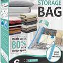 3 Pack Vacuum Storage Bags, Space Saver Bags Compression Storage Bags for Comforters and Blankets, Vacuum Sealer Bags for Clothes Storage,