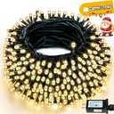 Connectable 240LED 88Ft 13Modes Christmas Lights Outdoor Indoor | Extendable Green Wire Christmas String Lights with Timer | Twinkle Fairy Light Plug in for Xmas Tree Garden Decor Party (Warm White)