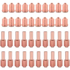 20Pcs 220671 Nozzle 20Pcs 220669 Electrode Tips Fit for PMX45 T45 M/V Torch Plasma Cutting Mechanized Consumables