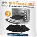 Air Fryer Oven Liners, Pack of 4 - Reusable Heat Resistant Toaster Oven Liner, Compatible with Ninja, Cuisinart, Emeril Lagasse & More, Easy Clean Air Fryer Mat, Toaster Oven Accessories, 12"x12"
