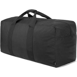 Storage Bag Black, Duffle Bag for Travel, Duffel Bag for Men Gear Bag for Storage Foldable Weekender Bag for Overnight Camping - Black 5x6x23 In