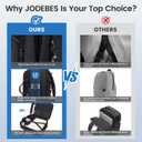 JODEBES Travel Backpack Carry On 50L, Laptop Backpack,Airline Approved Duffel TSA Luggage Bag for Men Women, Water-resistant Large Business Rucksack Daypack, Fits 17.3" Laptop, Black