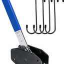 Brake Caliper Compression Tool with 4 Hooks & Blue Grip - Caliper Piston Compressor Tool, Brake Pad Spreader for Single/Twin/Quad Piston Disc Brake Repair