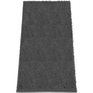 Absorbent Dog Door Mat for Muddy Paws, 60" x 30" Chenille Indoor Mats for Entryway, Trap Dirt Front Door Mat Indoor Entrance Washable Non Slip Soft (Dark Grey)