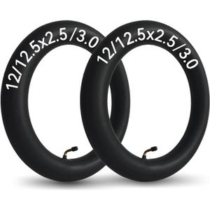 12/12.5 x 2.5/3.0 Inner Tube Scooters Replacement Tubes Bent Valve for 12x2.5 12x2.75 12x3.0 12.5x2.5 12.5x2.75 12.5x3.0 Most Bike/Scooter Tire Tube - 2 Pack
