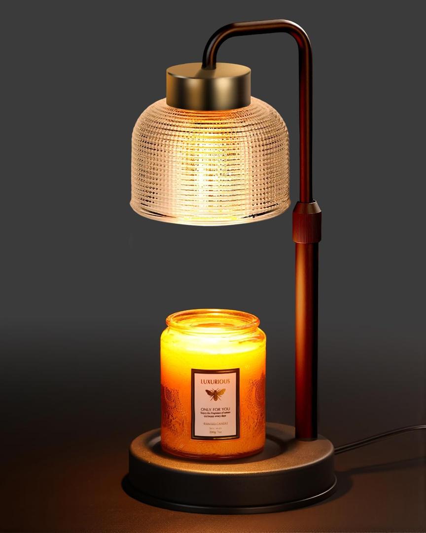 Candle Warmer Lamp with Timer & Dimmable Brightness, House Warming Gifts New Home, Candle Warming Lamp Gifts for Mothers Day, Birthday Gifts for Women Mom, Flameless Wax Melt Warmer for Jar Candles