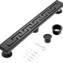 Linear Shower Drain, 24 inch Matte Black