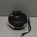 FineMade 7 Inches Round Classic Waffle Maker Machine, Mini Waffle Maker, Nonstick Waffle Irons, Thin Waffle Maker Crispy, Black